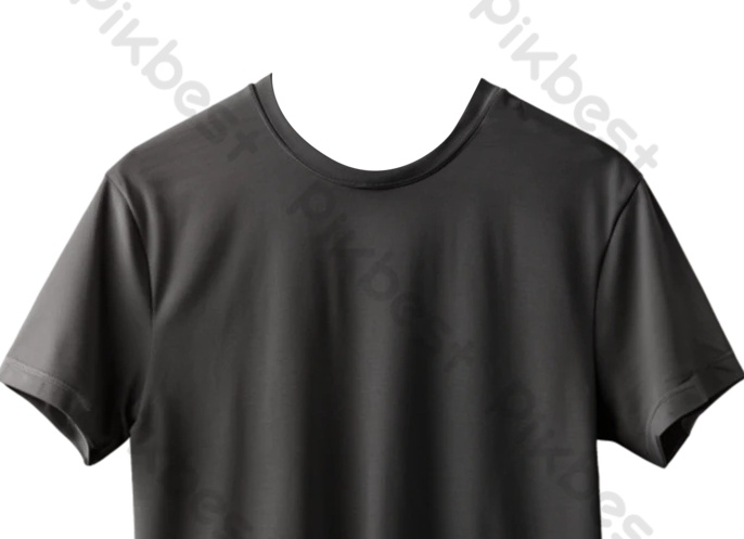 Мокап чёрной футболки psd