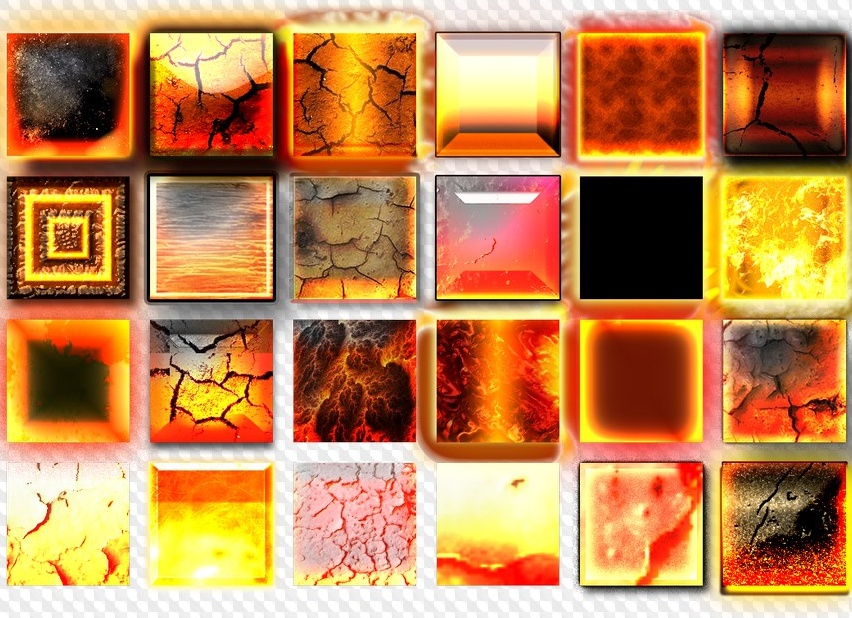 Текстовый эффект с лавой psd