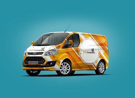 Мокап фургона psd