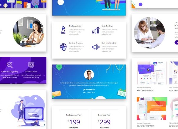 Шаблон страницы Seo сервиса psd