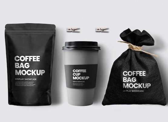 Мокап упаковка для кофе psd