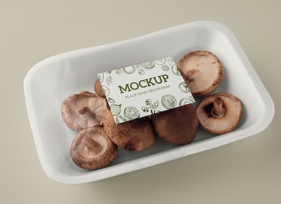 Мокап веганской упаковки psd