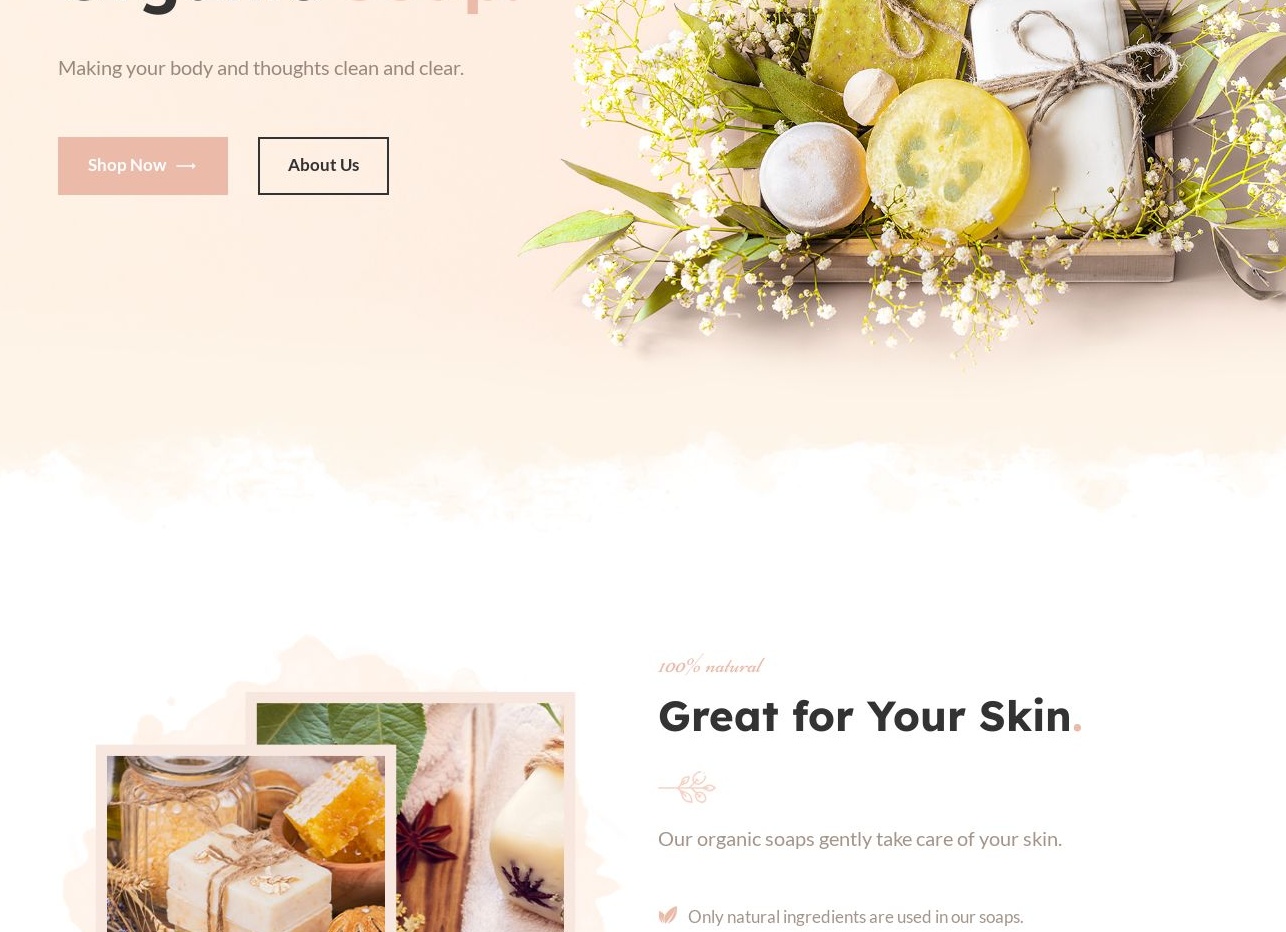 Шаблон веб-сайта по уходу за кожей в Figma Шаблон веб-сайта по уходу за кожей в Figma